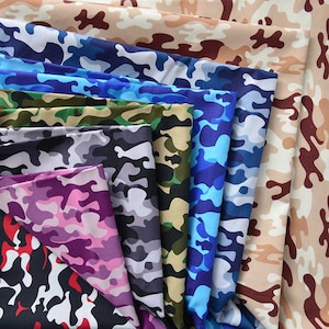 Camouflage Fabric Camo Fabric 100% Cotton Fabric Anime Cartoon Fabric By The Half Yard