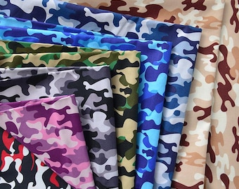 Camouflage Fabric Camo Fabric 100% Cotton Fabric Anime Cartoon Fabric By The Half Yard