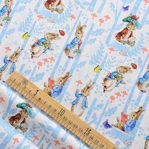 Peter Rabbit Fabric Cute Fabric 100%Cotton Fabric Anime Cartoon Fabric By The Half Yard