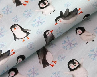 Penguin Fabric Cute Fabric 100% Cotton Fabric Anime Cartoon Fabric By The Half Yard