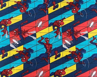 Spider Man Fabric 100% Cotton Fabric Cartoon Fabric By The Half Yard