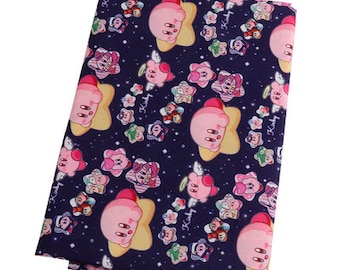 Kirby Fabric Polyester Cotton Fabric Anime Cartoon Fabric By The Half Yard