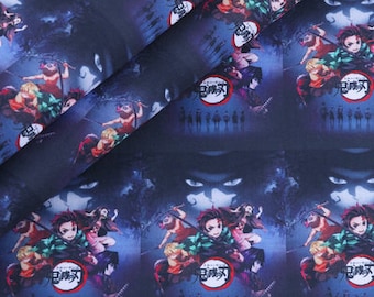 Tessuto anime giapponese Tessuto di cotone poliestere Tessuto di cartoni animati anime a metà metro