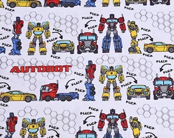Transformers Fabric 100% Cotton Fabric Cartoon Fabric By The Half Yard