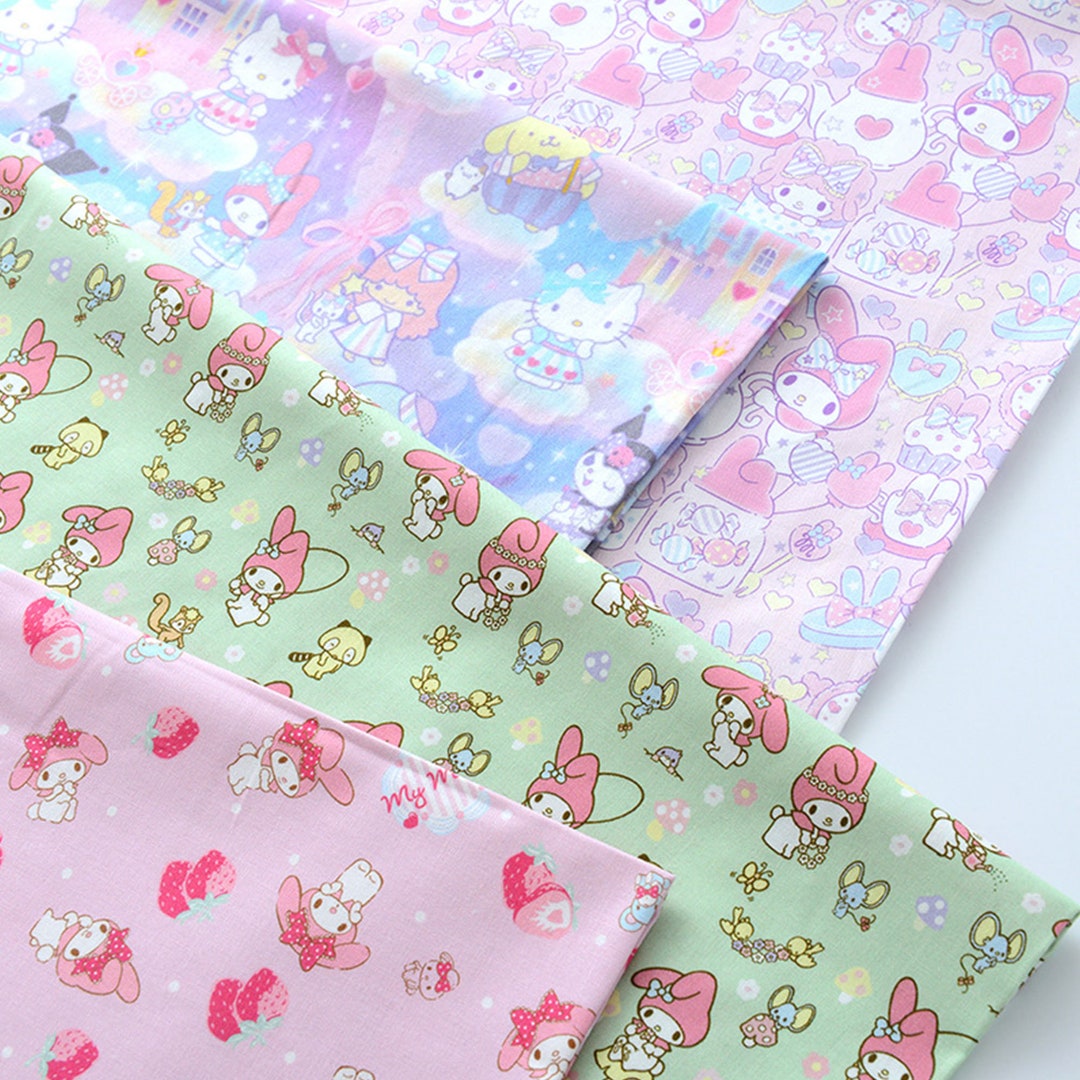 My Melody and Friends Fabric 100% Cotton Fabric Anime Cartoon