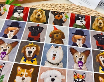 Vintage Dog Fabric 100% Cotton Fabric Cartoon Fabric By The Half Yard