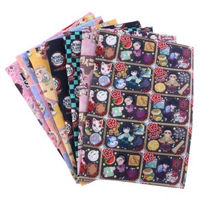 Japanese Anime Fabric Polyester Cotton Fabric Anime Cartoon Fabric By The Half Yard