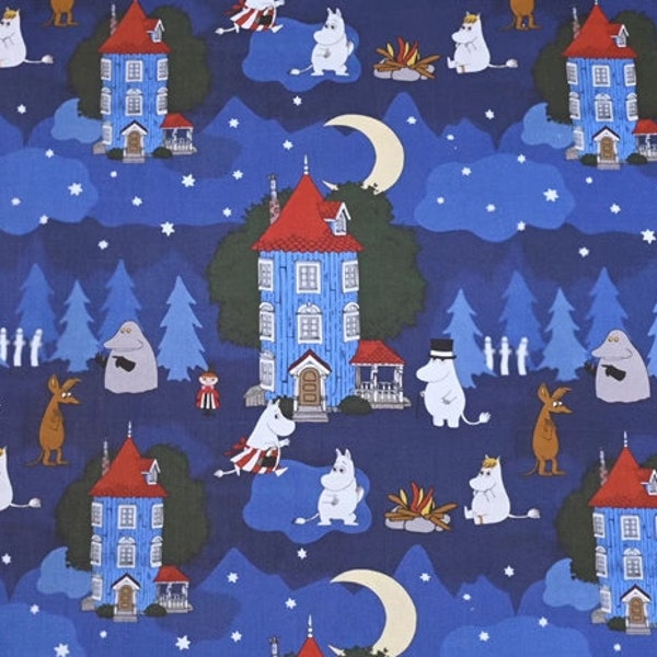 Moomin Fabric Pure Cotton Cartoon Cotton Fabric By The Half Yard