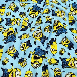 Minions Fabric Pure Cotton Cartoon Cotton Fabric By The Half Yard
