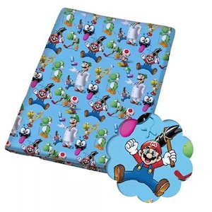 Nintendo Fabric Super Mario Fabric Polyester Cotton Fabric Anime Cartoon Fabric By The Half Yard