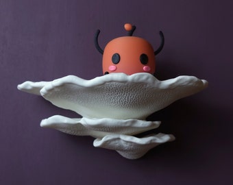 Mushroom Floating Shelf - The Gibbosa Fungus, Fungi wall shelf, Goblincore, Fairycore, Boho Chic, Cottagecore, Nature Rustic home wall decor