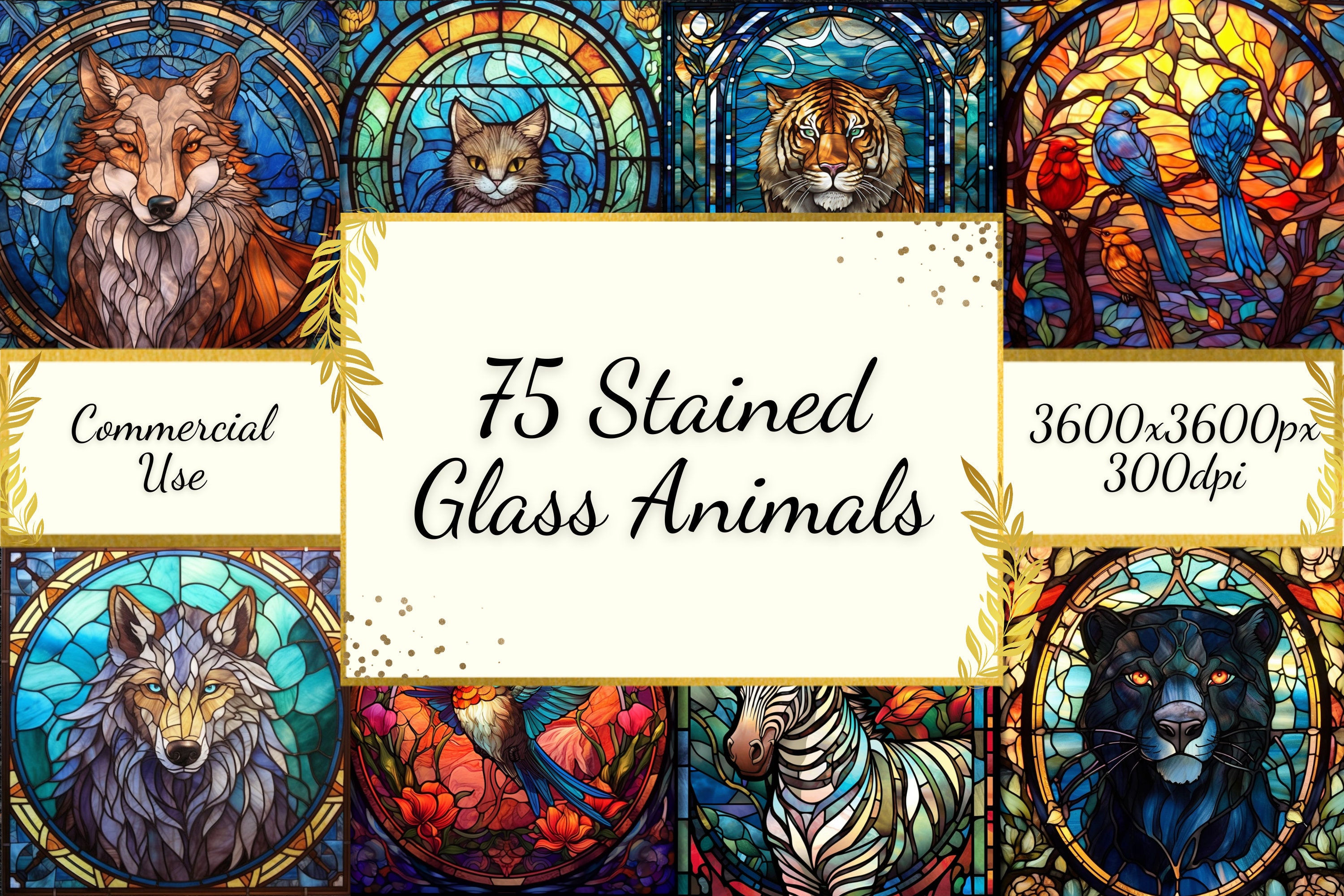 75 Stained Glass Animals Collection Highresolution Images Etsy