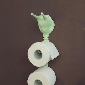 Porta carta igienica a forma di lumaca, porta rotolo di carta igienica galleggiante, montaggio a parete, decorazione per il bagno con wc, Cottagecore, natura, rustico, tema foresta