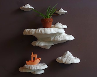 Mushroom Floating Shelf - The Pinicula Fungus, Fungi wall shelf, Goblincore, Fairycore, Boho Chic, Cottagecore, Nature Rustic wall decor