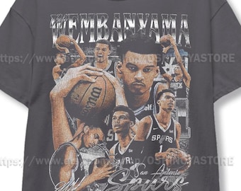 Chemise de basket-ball Victor Wembanyama, t-shirt de basket-ball San Antonio, T-shirt unisexe cadeau de basket-ball Wemby