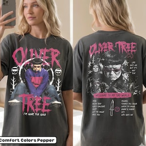 Koszulka Oliver Tree, koszulka z grafiką Y2K, koszulka retro Oliver Tree, koszulka z muzyką alternatywną, gadżety muzyczne inspirowane stylem vintage, unisexowe, wygodne kolory