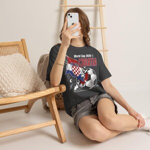 Camiseta retro de Croacia de fútbol, colores cómodos, camiseta gráfica de equipo de fútbol de los 90 OS01 imagen 2