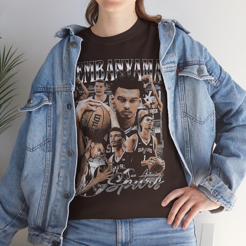 Victor Wembanyama Basketball Shirt, San Antonio Basketball Tee, Wemby Basketball Gift Unisex T-shirt image 4