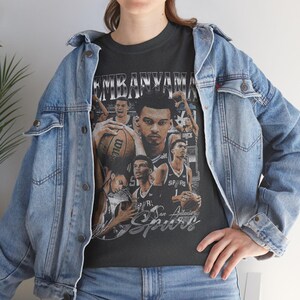 Victor Wembanyama Basketball Shirt, San Antonio Basketball Tee, Wemby Basketball Gift Unisex T-shirt image 6