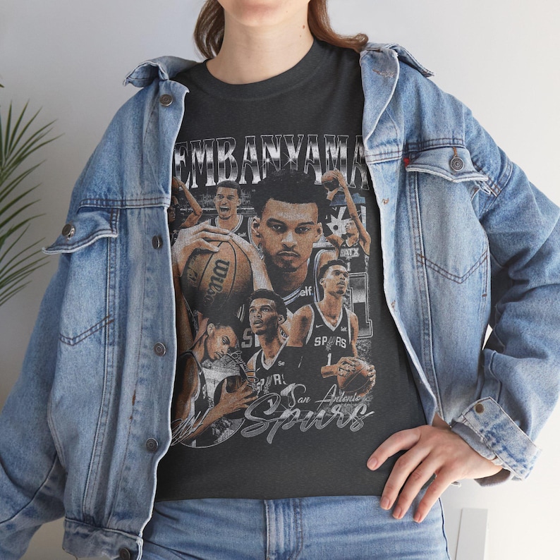 Victor Wembanyama Basketball Shirt, San Antonio Basketball Tee, Wemby Basketball Gift Unisex T-shirt image 6