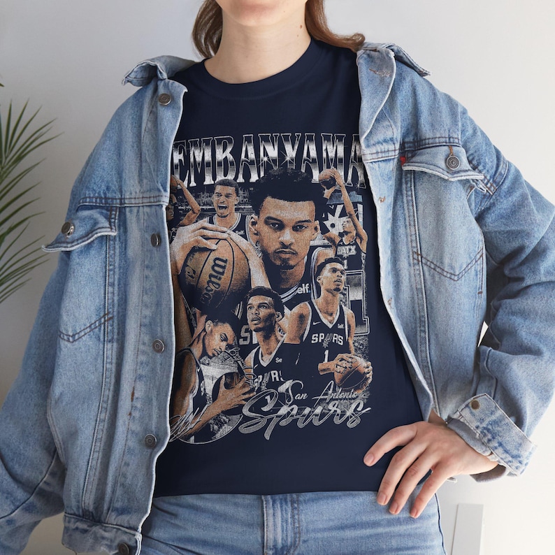 Victor Wembanyama Basketball Shirt, San Antonio Basketball Tee, Wemby Basketball Gift Unisex T-shirt image 8