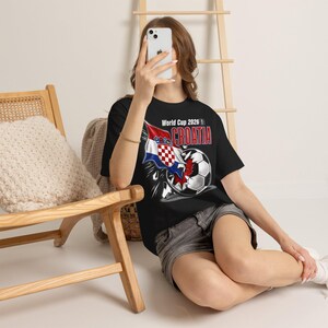 Camiseta retro de Croacia de fútbol, colores cómodos, camiseta gráfica de equipo de fútbol de los 90 OS01 imagen 4