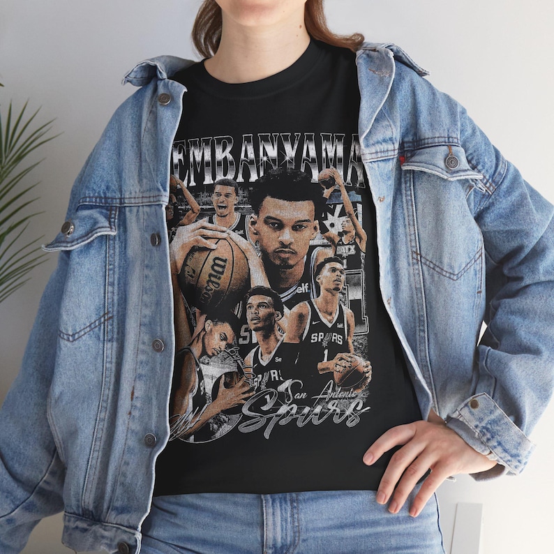 Victor Wembanyama Basketball Shirt, San Antonio Basketball Tee, Wemby Basketball Gift Unisex T-shirt image 3
