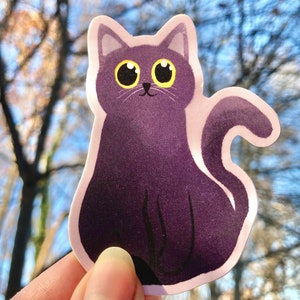 Black Cat Sticker | Cat Sticker | Animal Stickers | Vinyl Stickers | Laptop Stickers | Waterproof Stickers | Kitty Sticker | Glossy Sticker