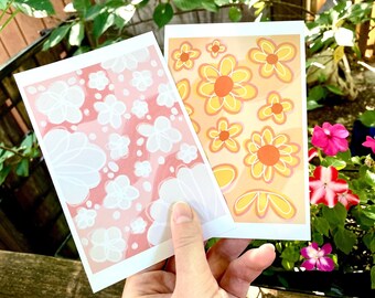 Abstract Flower Art Print | Colorful Art Print | Bright Floral Print | Abstract Botanical Flowers Print | Colorful Abstract Art | Floral Art