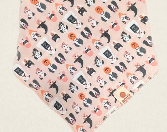 Halloween dogs, dog bandana, dog custome bandana, ghost bandana, Halloween dog bandana, Halloween bandana, seasonal bandana, cozy bandana
