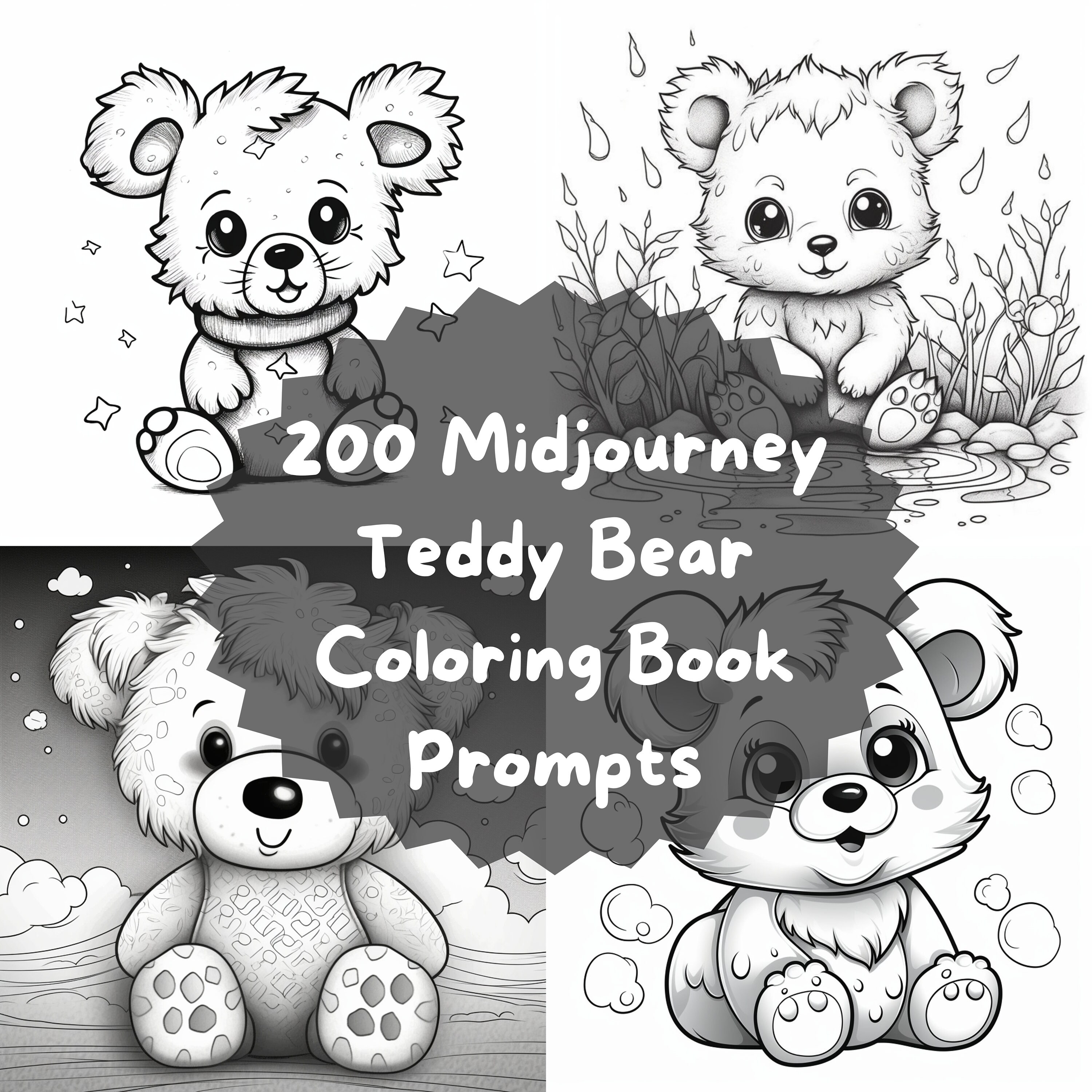 Midjourney Prompts, Kids Coloring Pages, Digital Download, AI Generated