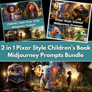 Midjourney Prompts, Książka dla dzieci, Obrazy dla dzieci, Pakiet, 71 Prompts, Magiczny świat, Kopiuj i wklej, Dla rodziców, nauczycieli, autorów