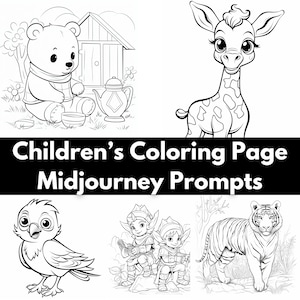 Instructions à mi-parcours, livre pour enfants, pages à colorier, 35 invites, images pour les enfants, pour les enseignants, pour les enfants, pour les étudiants, téléchargement numérique