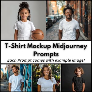 T-Shirt Mockup Midjourney Prompts: AI Shirt Designs (PDF Files)