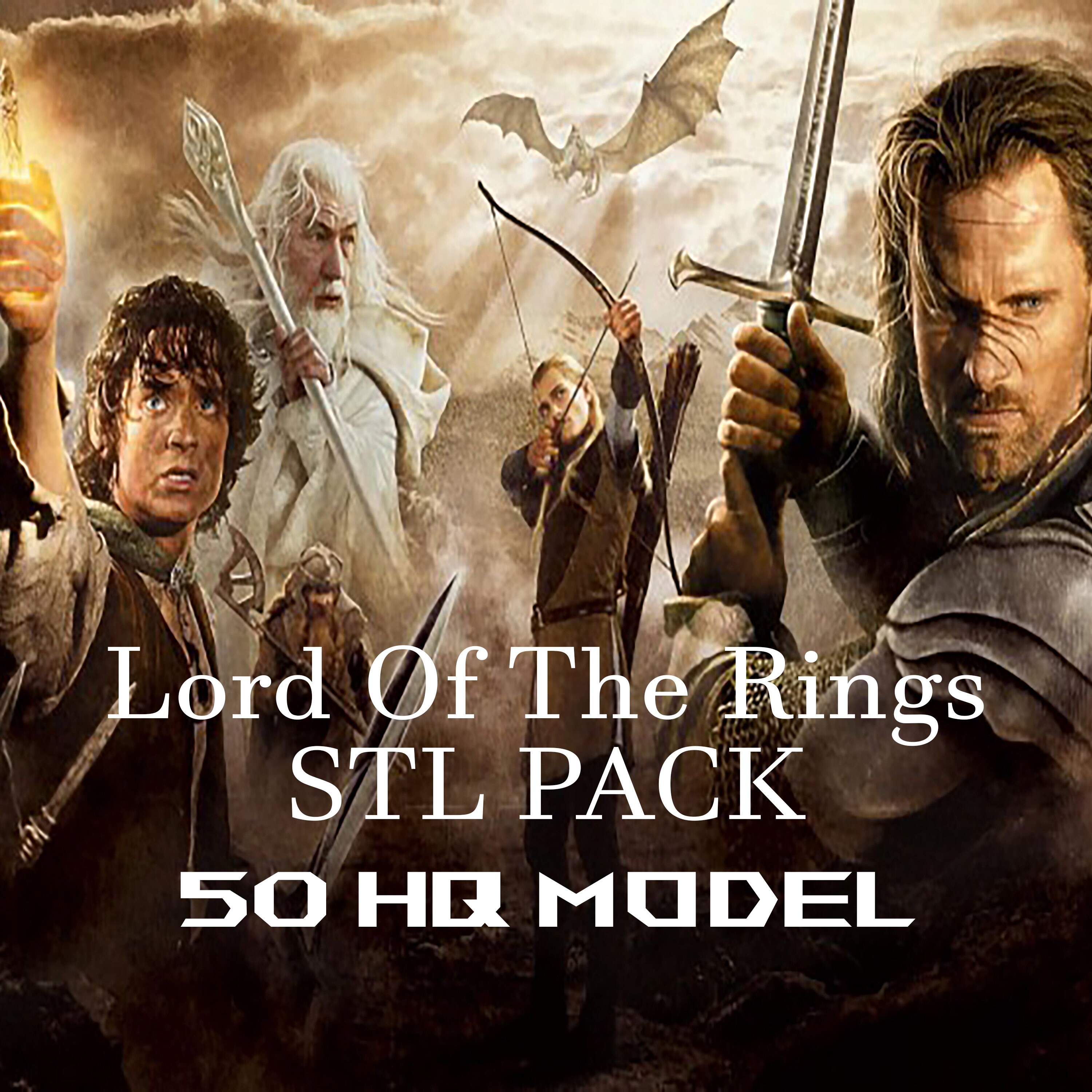 Lord of the Rings 3D Model Pack, Lord of the Rings STL Pack, Lord of ...