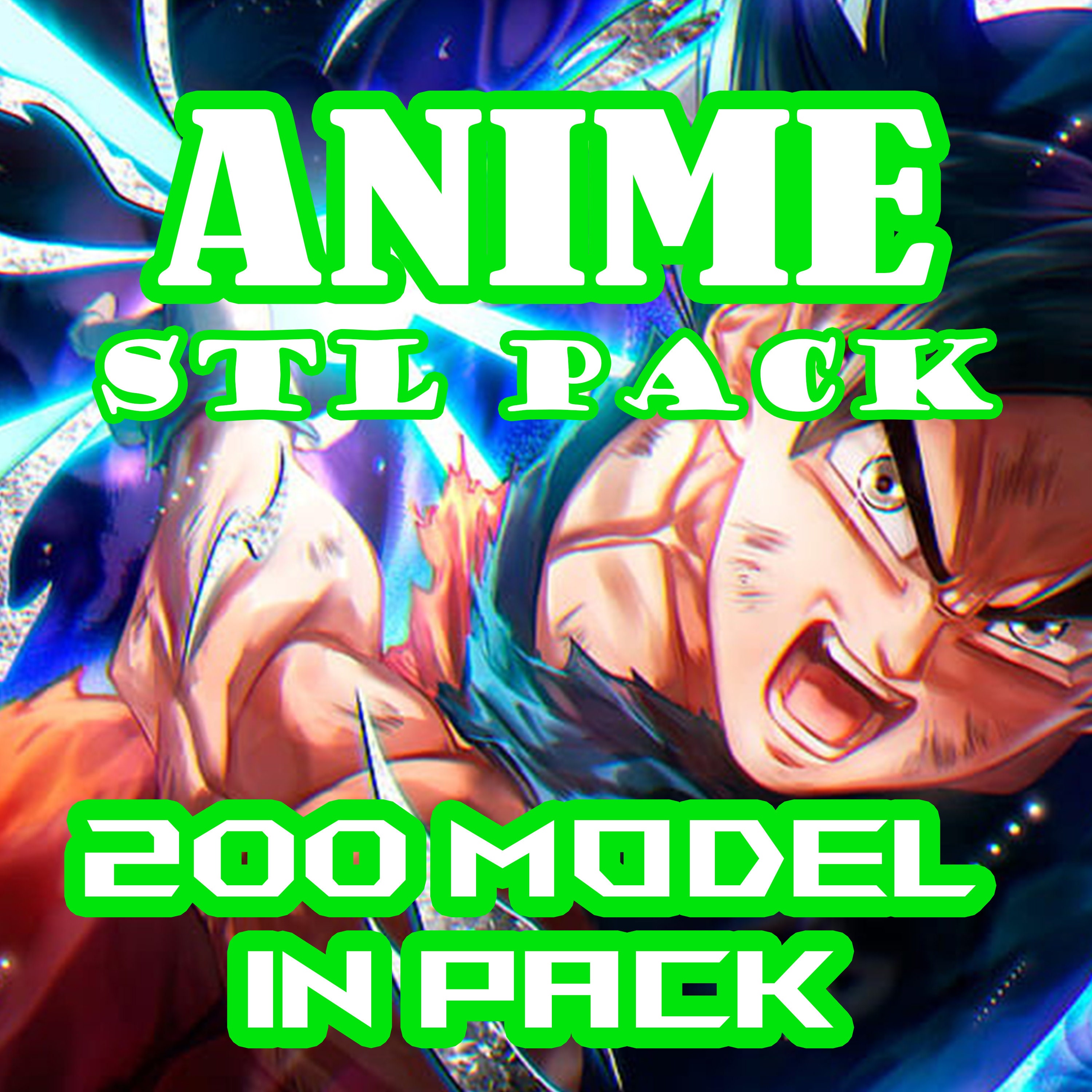 Arquivo Stl E Obj Para Imprimir 3d Mega Pack Anime Desenho