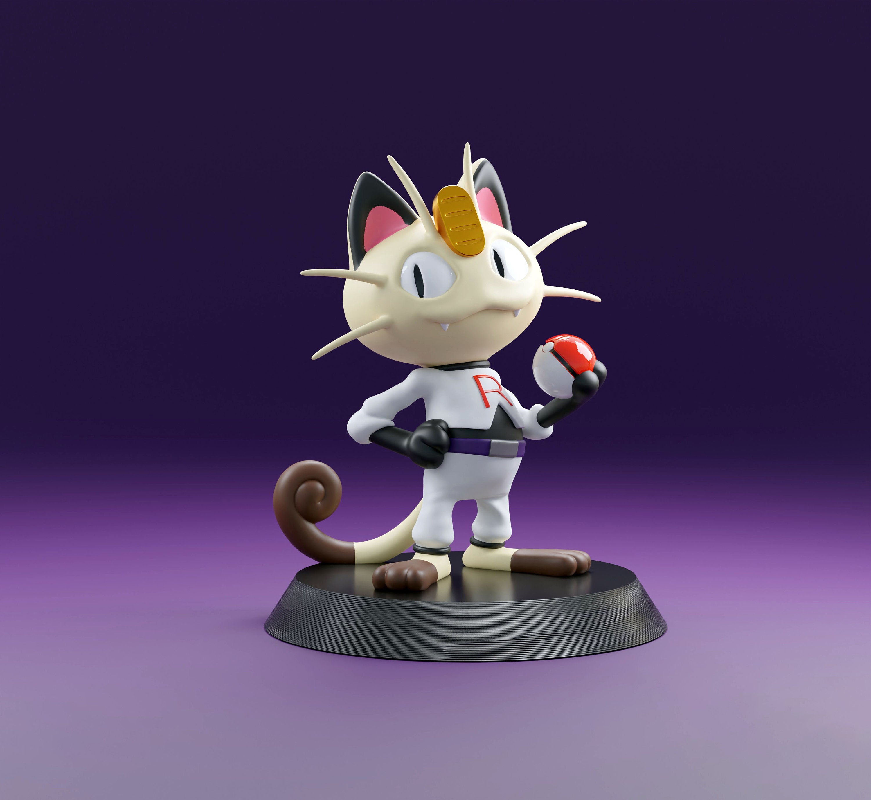 Sleeping Meowth Cosplay Pikachu - Pokemon Resin Statue - Shiny