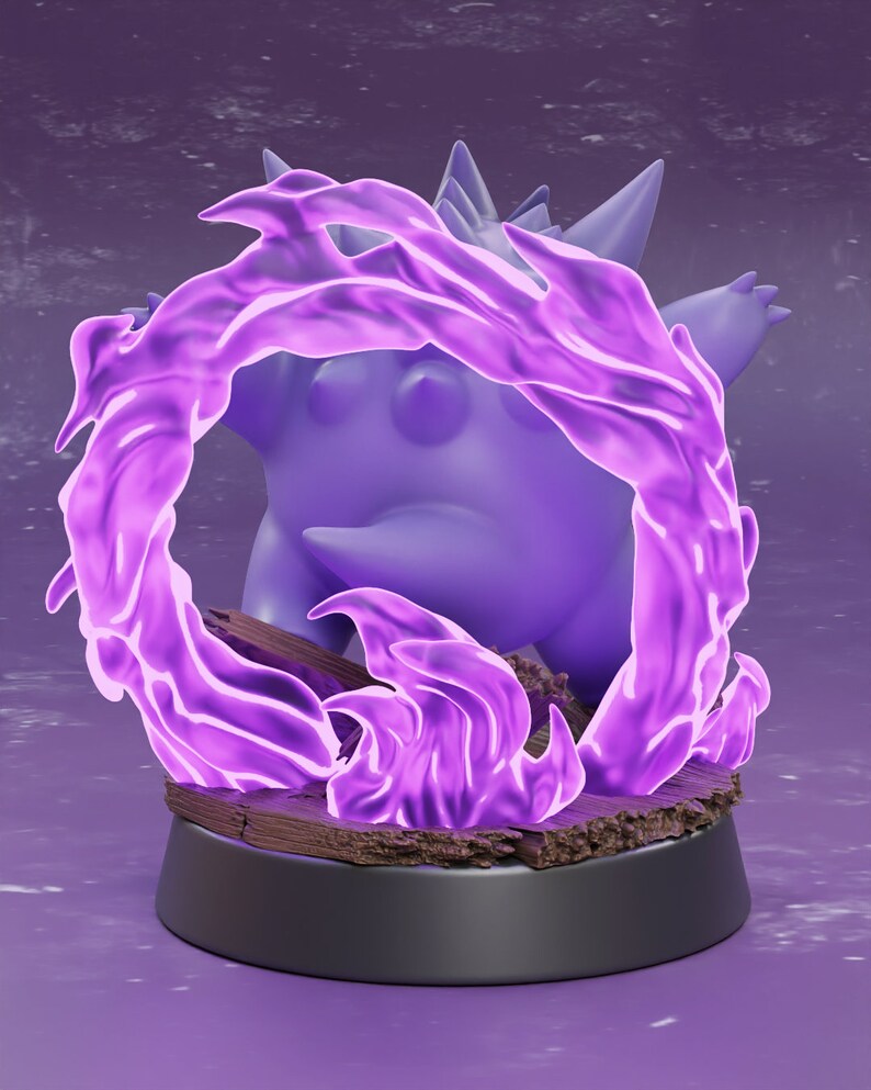 Pokemon Gengar 3D Model Print File, Gengar Figure Stl, Gengar Statue