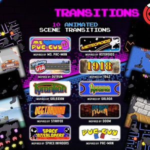 10 retro-gamescène-overgangen: arcade/gamingklassiekers en stream/video-stingers