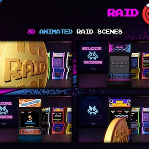 Retro Arcade Animated Stream Package - Overlays, 3D Scenes, Alerts ...