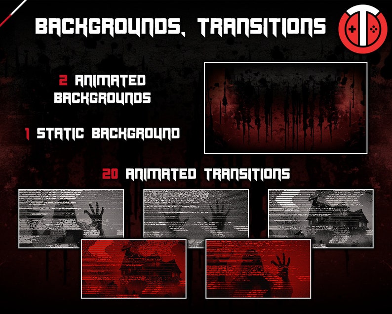 Animated Horror Stream Package - Slasher / Thriller / Spooky - Overlays ...