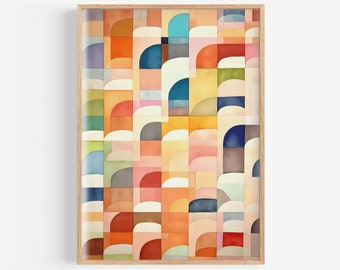 Abstract Watercolor Rainbow Print, Digital Download, Rainbow Wall Art, Rainbows, Abstract Art, Colorful, Printable Wall Art, Home Décor