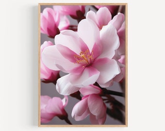 Magnolia Flower Print, Digital Download, Printable Wall Art, Botanical Wall Art, Floral Poster, Home Décor, Nature Print, Flower Poster