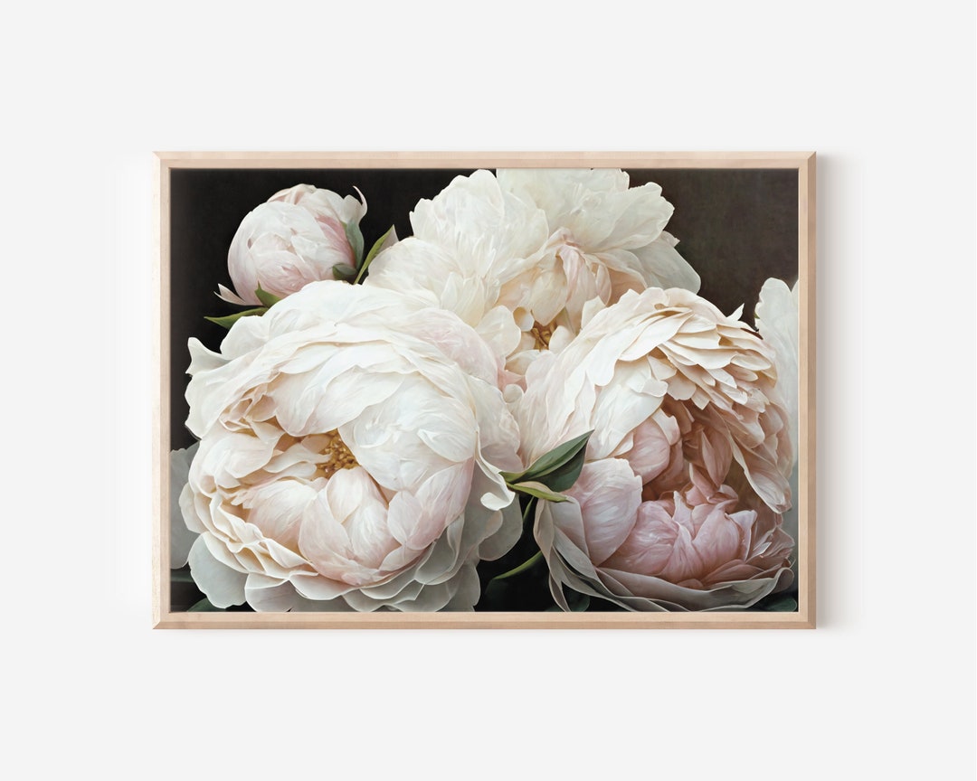 Pink Peony Wall Art, Peonies Print, Digital Download, Printable Art ...