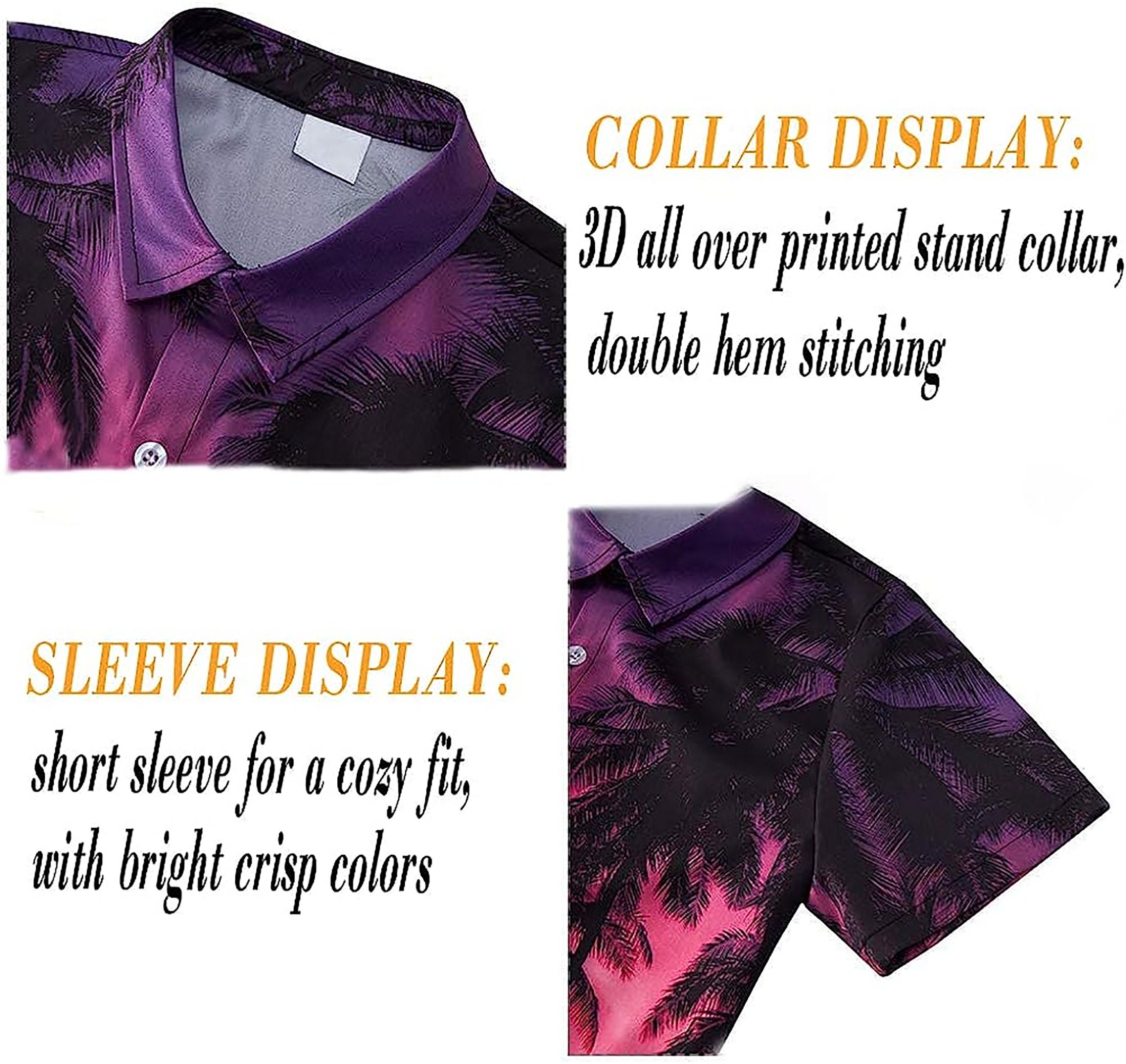 Men's Bright Hawaiian Shirt - Horizontal Stretch Aloha Shirt For Spring Break & Summer, Polly Wanna Captain Design (Navy, Large)