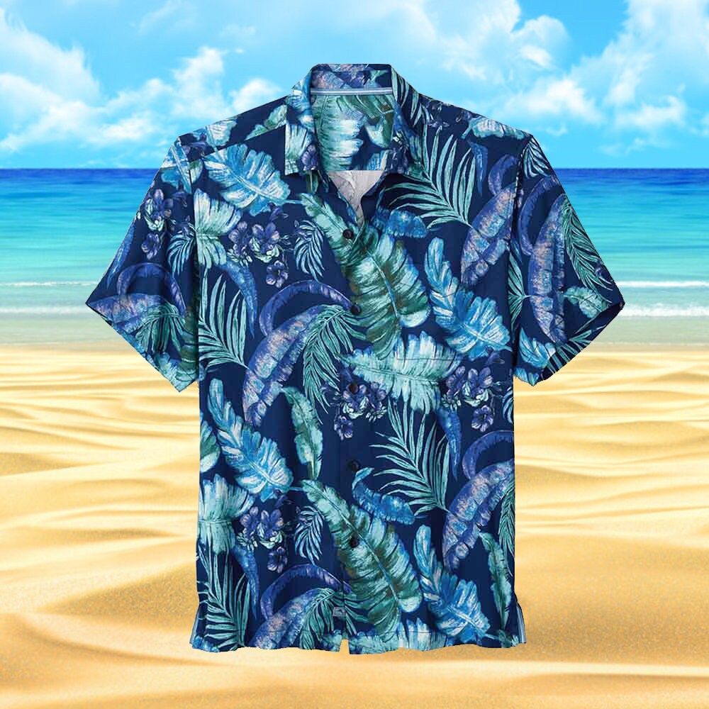 Men's Tommy Bahama Royal Indianapolis Colts Sport Tropical Horizons Button-Up Shirt Size: Extra Large