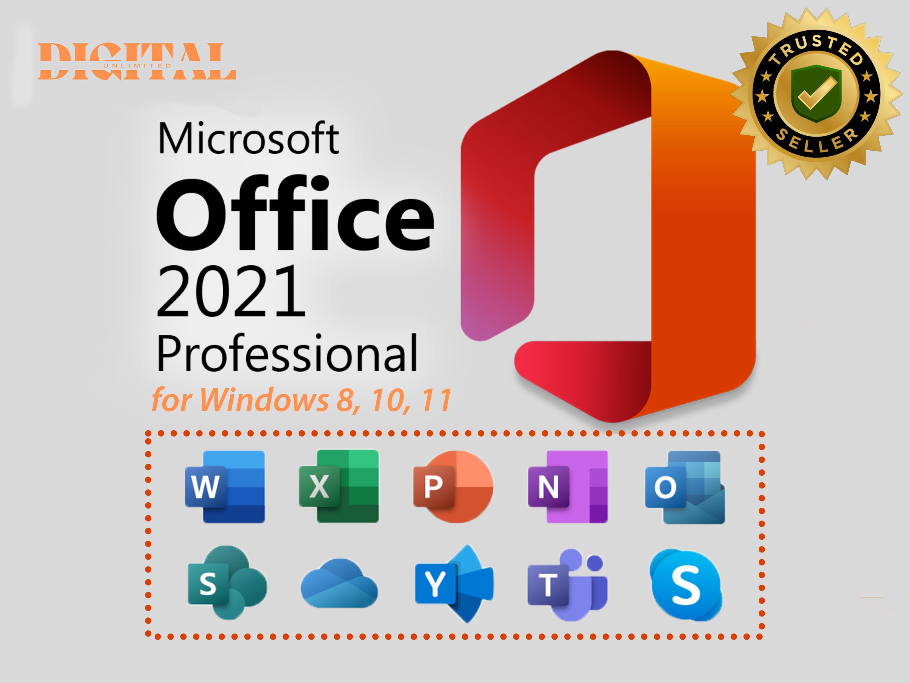 Microsoft Office 2021 Professional Plus Levenslange licentie Etsy