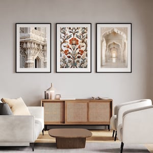 Vintage India Gallery Wall Set of 3 , Indian Wall Art, Indian Palace Art, Printable Indian Art , Indian Photography, Indian Architecture