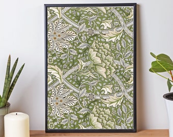 William Morris Wall Art, William Morris Digital Art, Floral Digital Poster Wall Art, Vintage Wall Art, Vintage Floral Botanical Pattern
