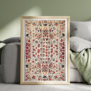 Floral Prints, Vintage Floral Art, Indian Vintage Art, Indian Pichwai Painting, Vintage Printable, Indian Wall Art, Antique, Tree of Life